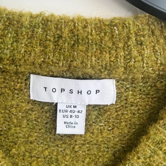 Topshop Mustard Crew Neck Sweater - Picture 8 of 13